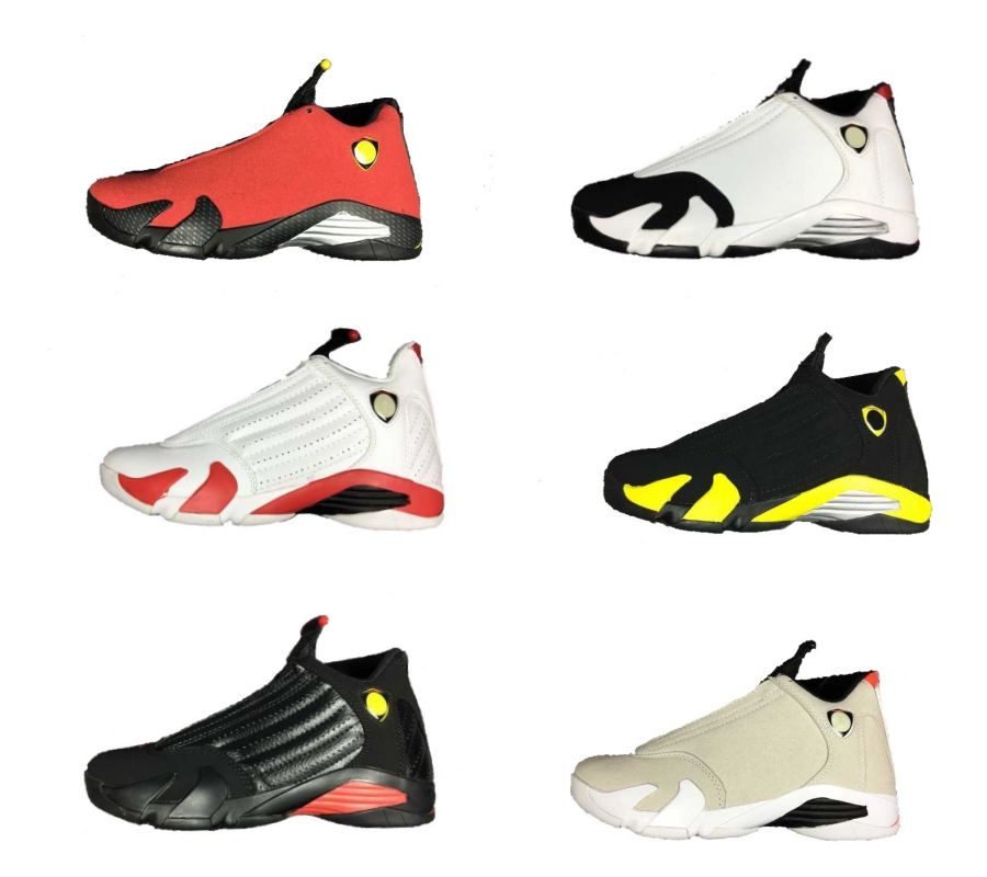 

14 basketball shoes last shot desert sand bred black toe red car black yellow mens women trainers cheap price with Box, Thunder