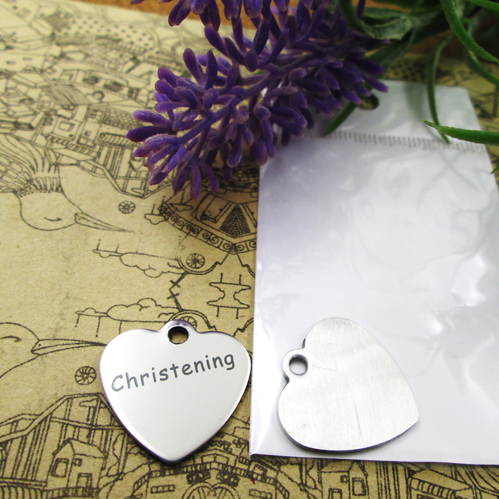 

40pcs--"Christening"stainless steel charms more style for choosing DIY Charms pendants for necklace