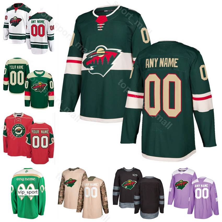 

Men Kids Women Matt Dumba Jersey Minnesota Wild Ice Hockey Jared Spurgeon 17 Marcus Foligno Greenway Green Red White Camo, Kids white