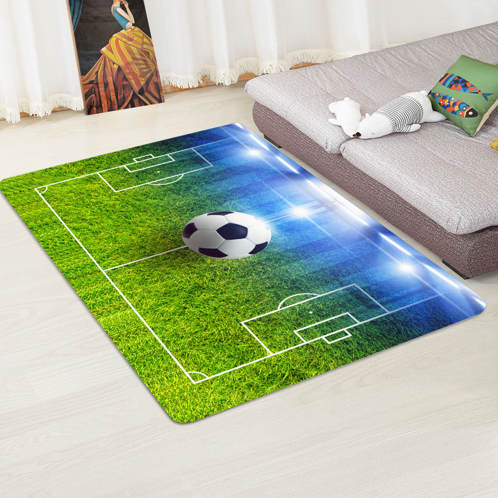

Football pattern large carpet living room bedroom flannel floor mat children's room crawling mat coffee table sofa home carpet, 03