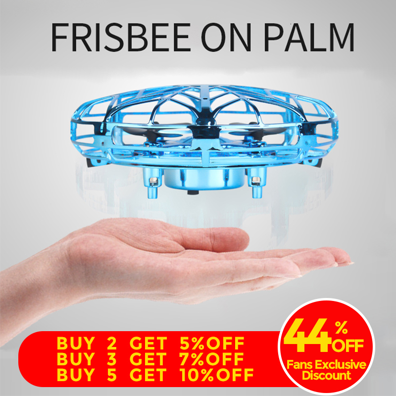 anticollision mini ufo drone hand flying globe quadcopter hand controlled helicopter led induction flying ball aircraft rc toys-image-492966337
