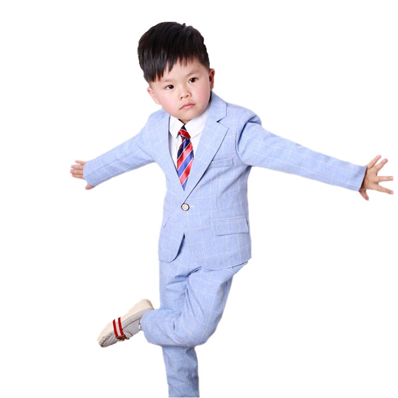 

Flower Boys Blazer School Suit Kids Blazer + Pants 2Pcs Clothes Sets Boys Formal Costume for Weddings Birthday Party, Blue