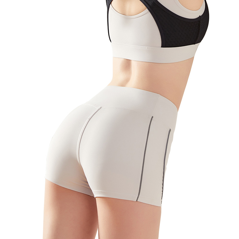 

High Waist Fitness Shorts Women Tight Thin Sports Running Gym Quick Dry Yoga Pants Summer, Black