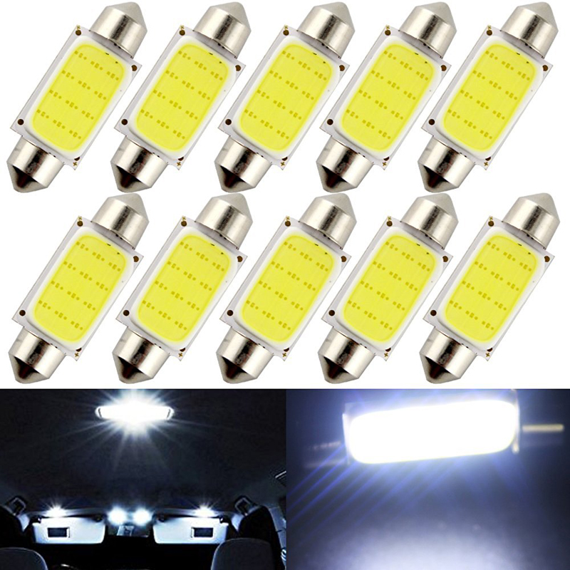 31mm 36mm 39mm 41mm Voiture COB 1.5W DC12V Intérieur Auto Auto Ampoules LED Ampoules Lampe Dome Lampes de plaque Lampes Ampoule