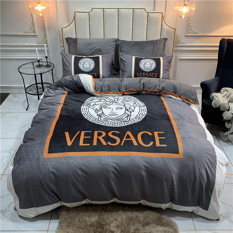 

Luxury Home textiles quilt cover pillowcase sets warm soft Crystal velvet classic cotton Set for many size bed 4pcs/set HT0857, Customize