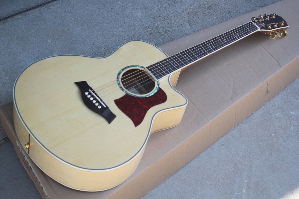 

Factory custom Original Body Solid Top Acoustic Guitar with Rosewood Fretboard,Golden Tuners,Can be customized