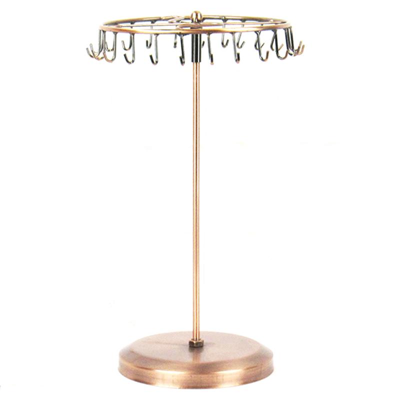 

Dangly Earrings Home Bracelet Ring Jewelry Display Rack Rotating Stand Shopping Mall High Capacity Desktop Necklaces Detachable
