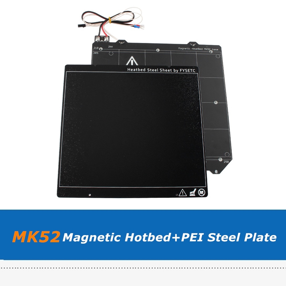 

Prusa i3 24V MK52 Magnetic Heated Bed Hotbed + Powder PEI Spring Steel Plate Sheet for MK3/MK2/MK2.5 3D Printer Parts