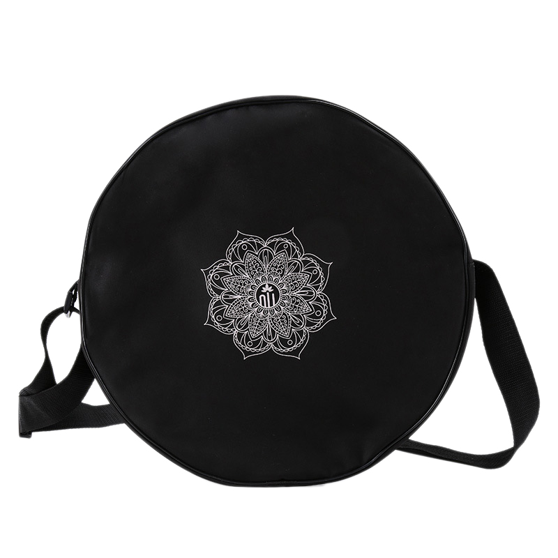 

Yoga Wheel Bag Nylon Black Mandala Flower 36x14cm Yoga Circle Bag for Wheel Large Capacity, Black color