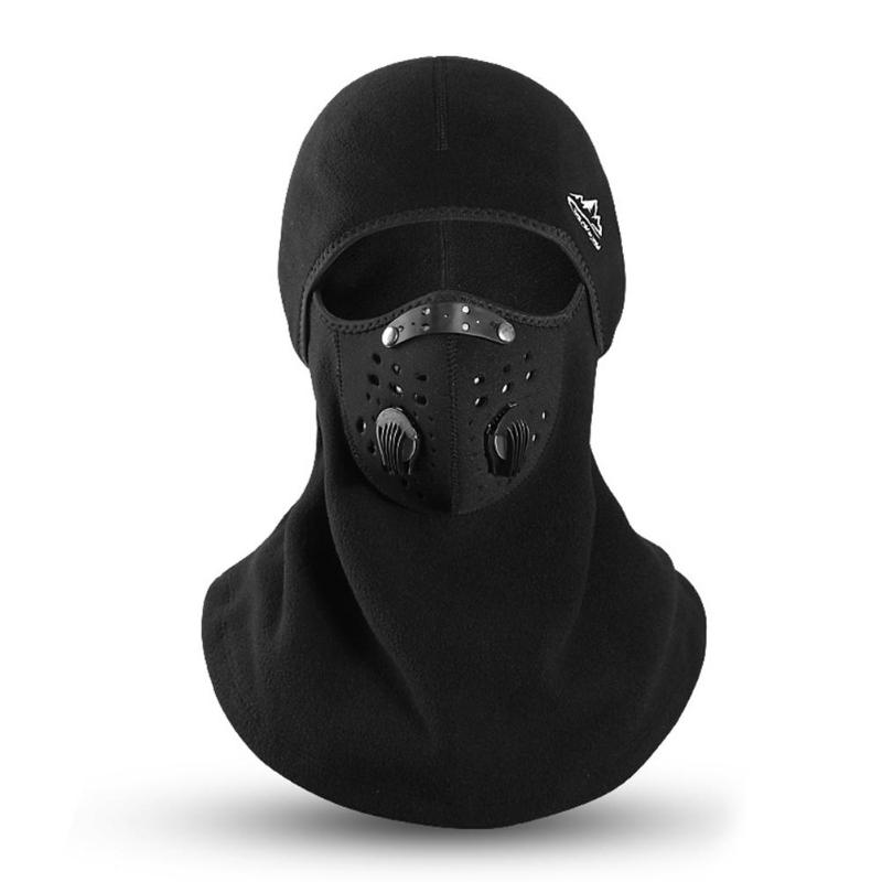 

Cycling Mask Hat Winter Riding Mask Outdoor Windproof Warm Headwear Anti-fog Anti-freeze Thickening Fleece Outdoor, Black