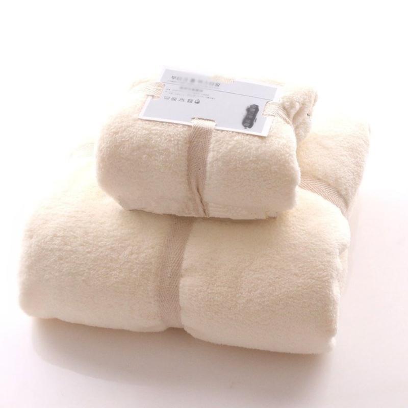 

2PCS/SET Face Towel+ Bath Towel Cotton Soft Absorbent Adult Household Towel Travel Gym Sport Camping Swimming Pool Quick Dry, Green
