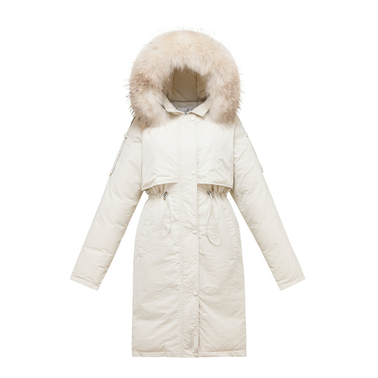 

Wholesale fashion winter new female models in the long section over the knee jacket jacket XS -XXL, Creamy-white