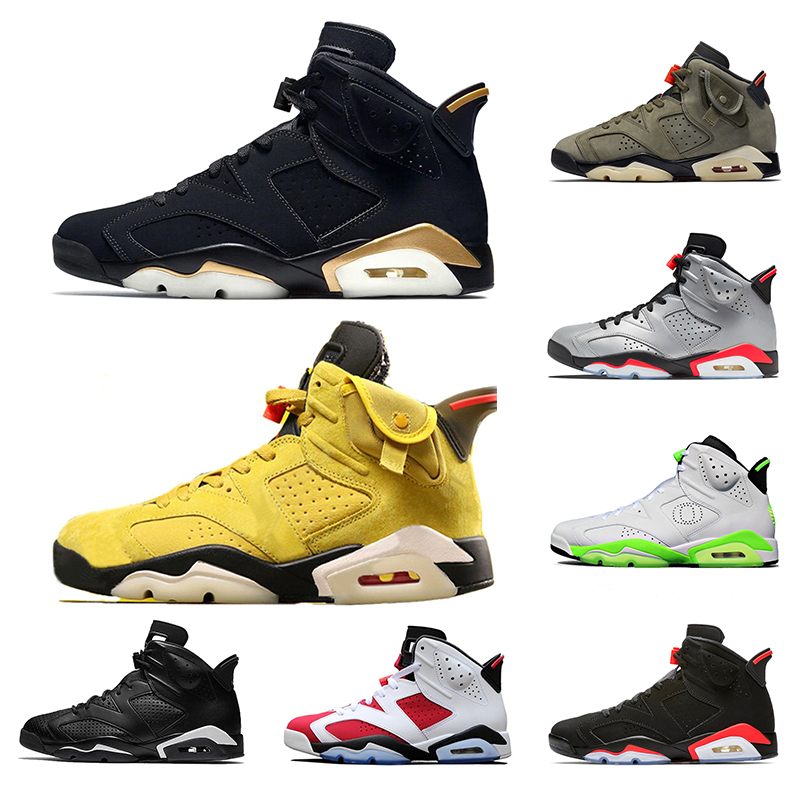 

6 6s Men Basketball Shoes DMP Hare Travis Scotts Washed Denim Black Infrared Reflective Mens Tinkers Sports Sneakers Runners