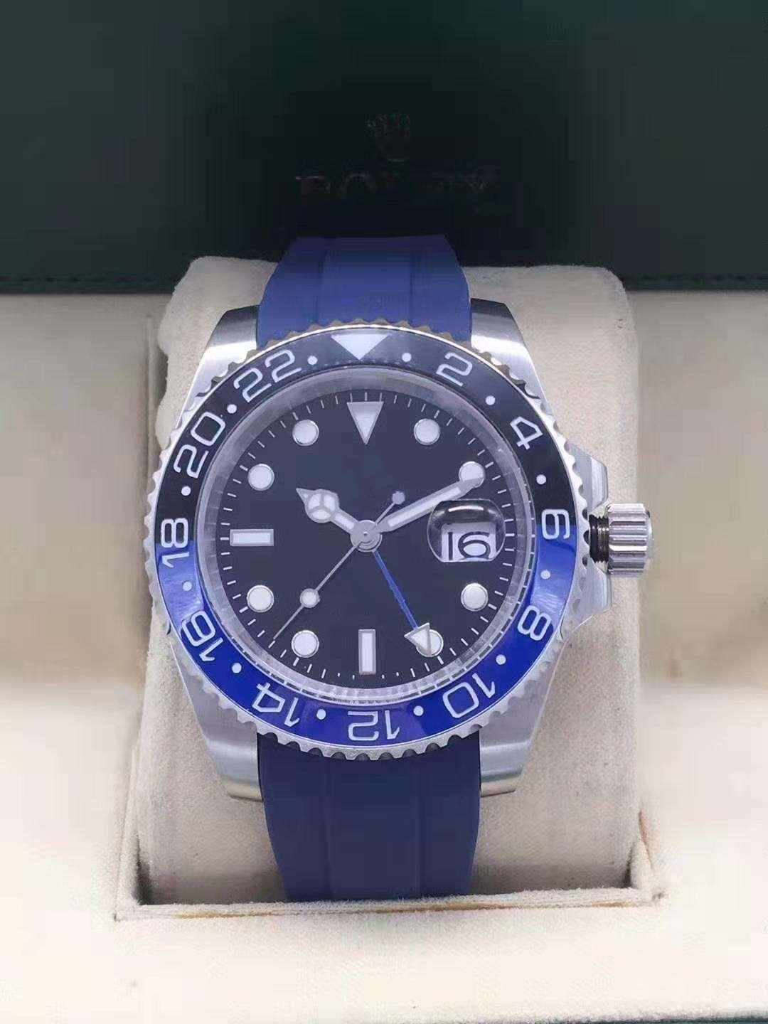 

Luxury GMT Ceramic Bezel Mens Mechanical Stainless Steel Automatic Movement Watch designer Sports Self-wind men Watches Wristwatches Btime, Box