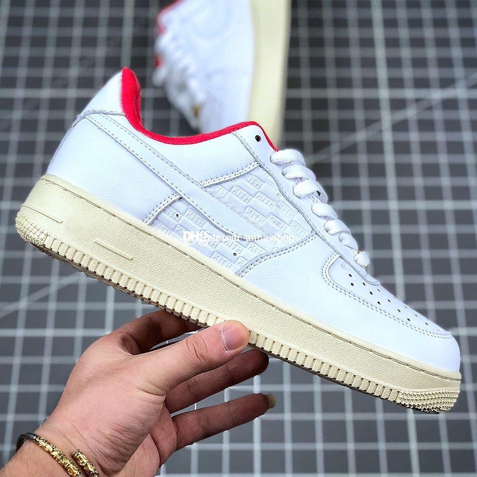 

Kith 1 '07 University Red Sneaker for Men's 107 Sneakers Mens Ronnie Fieg Skates Shoes Women's Skate Shoe Womens Skateboard Sports Sport, 2 kith 1 '07 107 university red