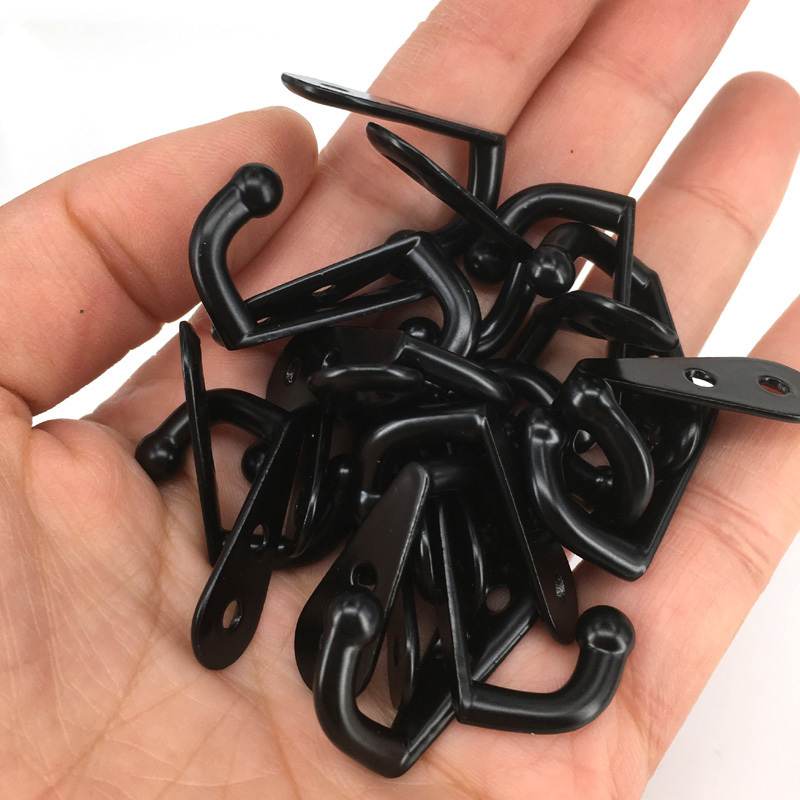 2019 Black Metal Small Hooks Decorative Wall Cabinet Hooks Door