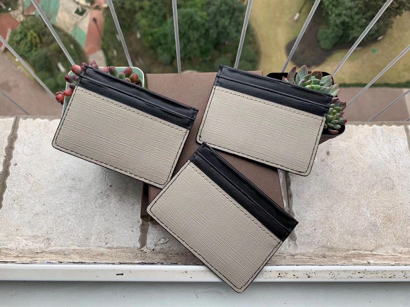 

M61733 France Women Men Card Holder Mono Gram Canvas Brown Checkered Black Plaid Canvas Leather Free Shipping Good Quality + BOX, Customize