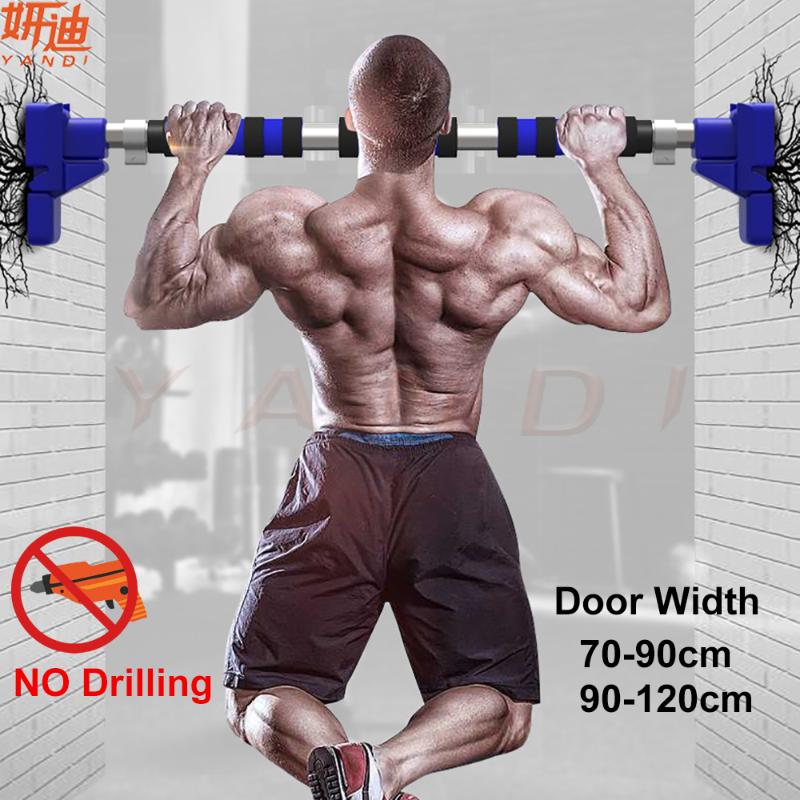 

Horizontal bar on the door fitness indoors No Drilling easy to install supporting protection adjustable horizontal bar safety