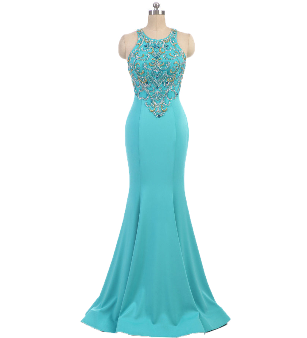 aqua blue formal dress