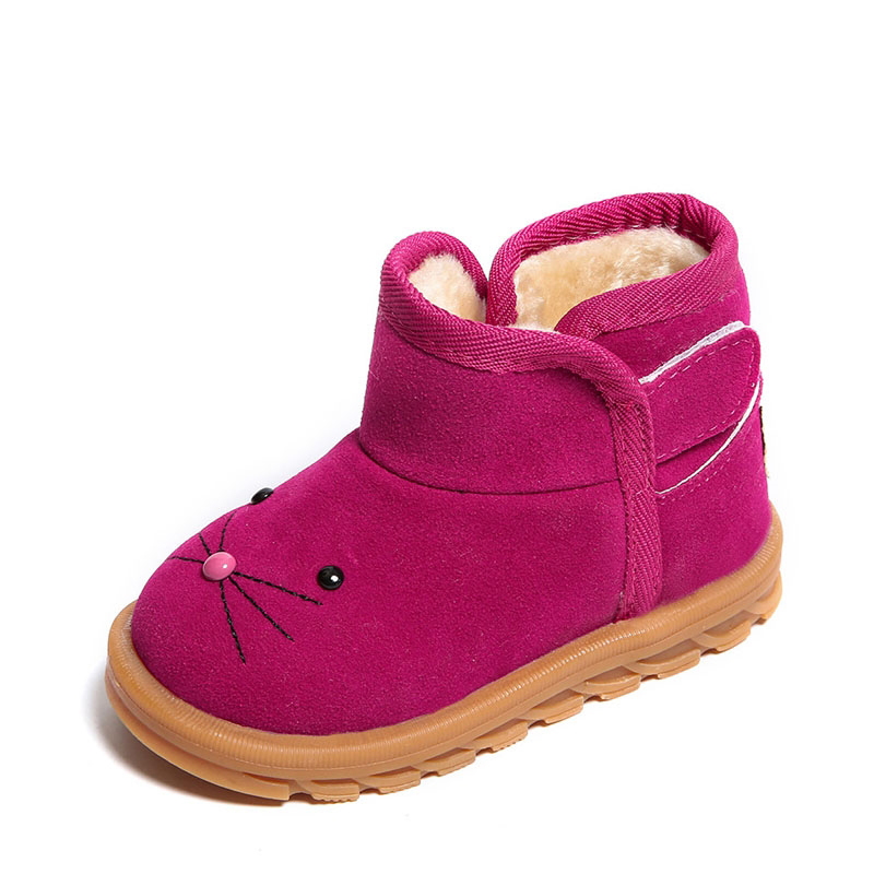 

Winter New Children's Cartoon Boots Girls Boys Non-slip Snow Boots Cotton-Padded Shoes plus Velvet Kids Boots