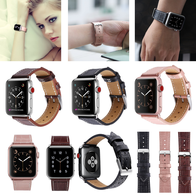 

Genuine Calf Watch Strap for Apple Watch Band 38mm 42mm 40mm 44mm for IWatch Series 4 3 2 1 Black Brown Watchband