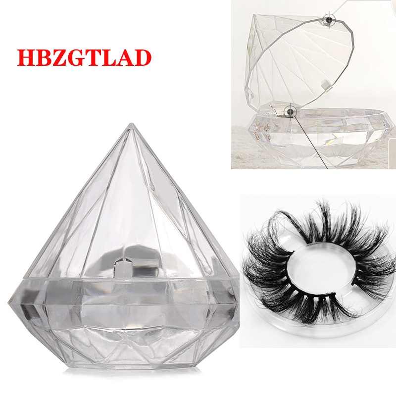 

NEW 25mm False Eyelashes Transparent Packaging Box 3d mink eyelash private label custom box eyelashes vendor make up