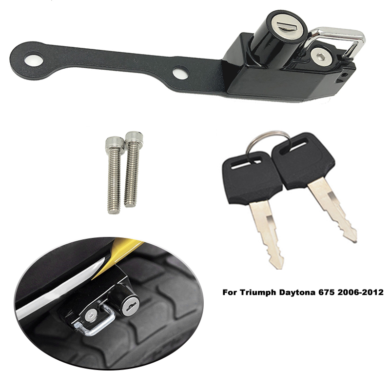 

Daytona 675 Helmet Lock with 2 Keys , Mount Hook Side Anti-theft Security fits for Daytona675 2006-2012 2009 2010 2011