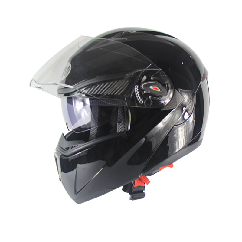 

Fashion high quality anti-fog double lens Motorcycle Helmet Double Lens Open Face Helmet Full Face four seasons men women, Black