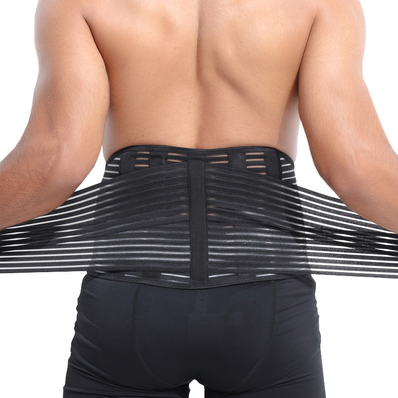 

YINGTOUMAN Sports High Elastic Waterproof Belt Ajustable Waist Support Brace Fitness Gym Lumbar Back Waist Supporter Protection, Black