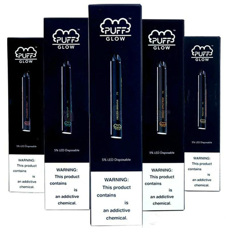 

Puff Bar Glow Disposable Device Pod Starter Kit 500 PUFF GLOW 1.4ml Pre-filled Cartridge 280mAh Battery LED Light with Security Code