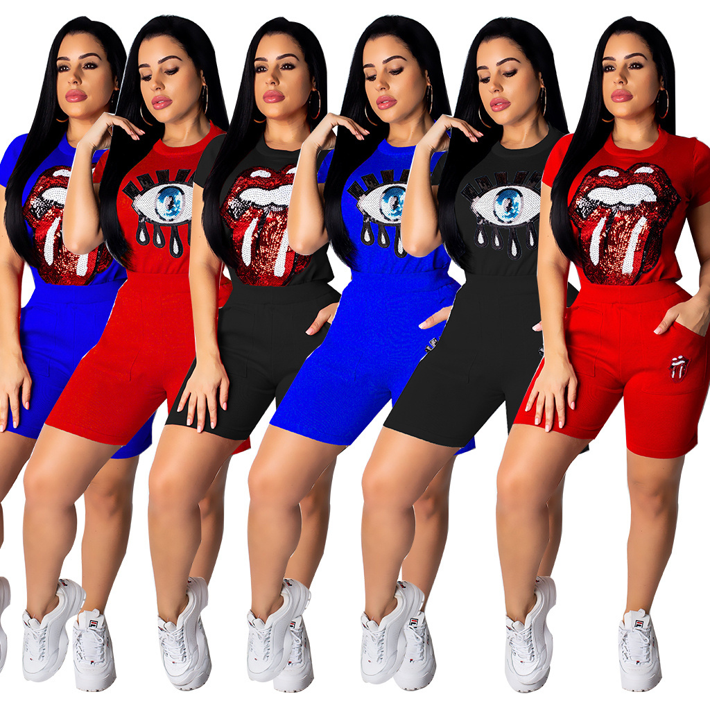 blue sequin tracksuit