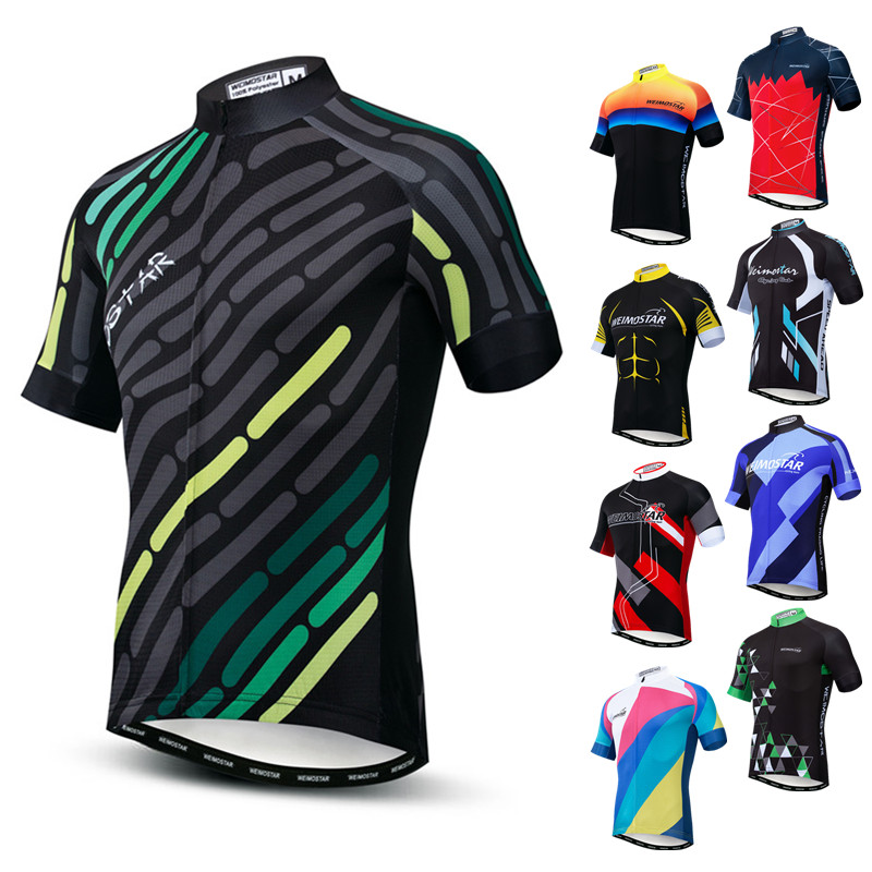 

Pro Team Cycling Jersey Men Short Sleeve MTB Bike Jersey Tops Road Bicycle Clothing Quick Dry Cycling Shirt Uniform Clothes Man, Color 17