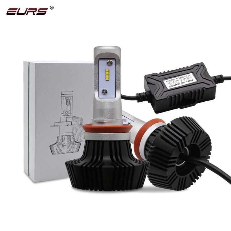 

EURS H7 H11 H1 H3 9005/HB3 9006/HB4 Car LED Headlight Bulbs H4 Hi-Lo Beam 50W 8000LM 6500K Auto Headlamp Led Car Light 12V