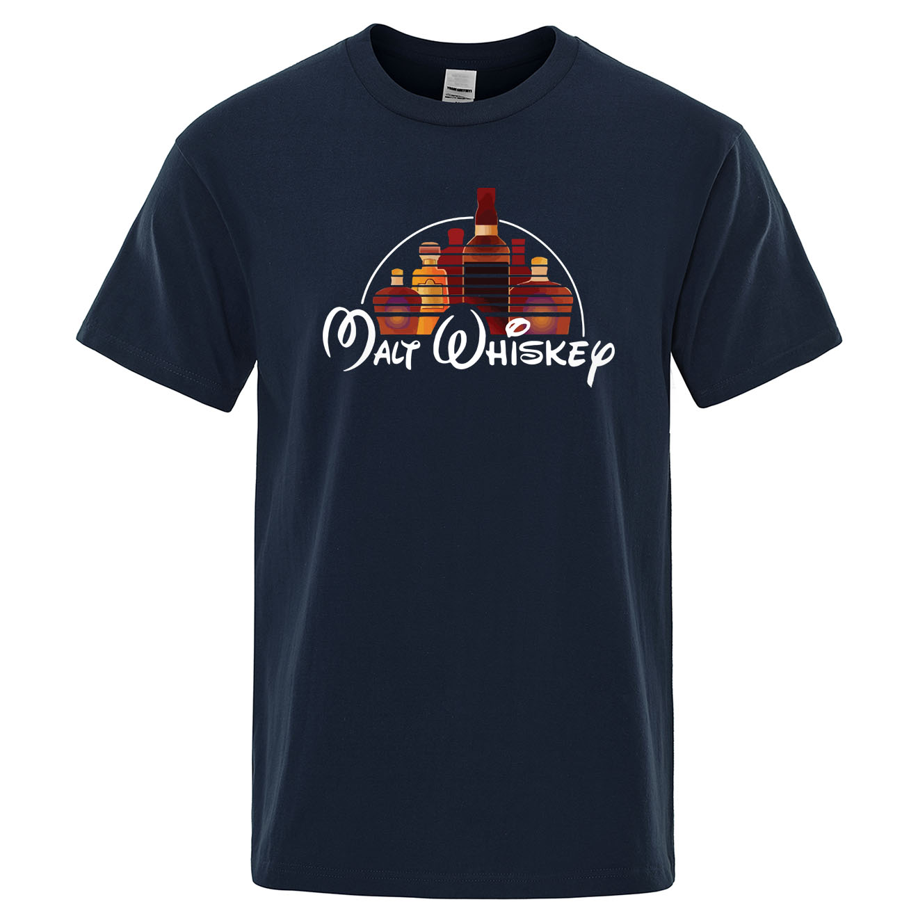 

2019 New Summer Cool TShirt Men Short Sleeve Malt Whiskey T-Shirt Funny Alcohol Drunk Cotton Tee O-Neck T Shirt Streetwear Tops