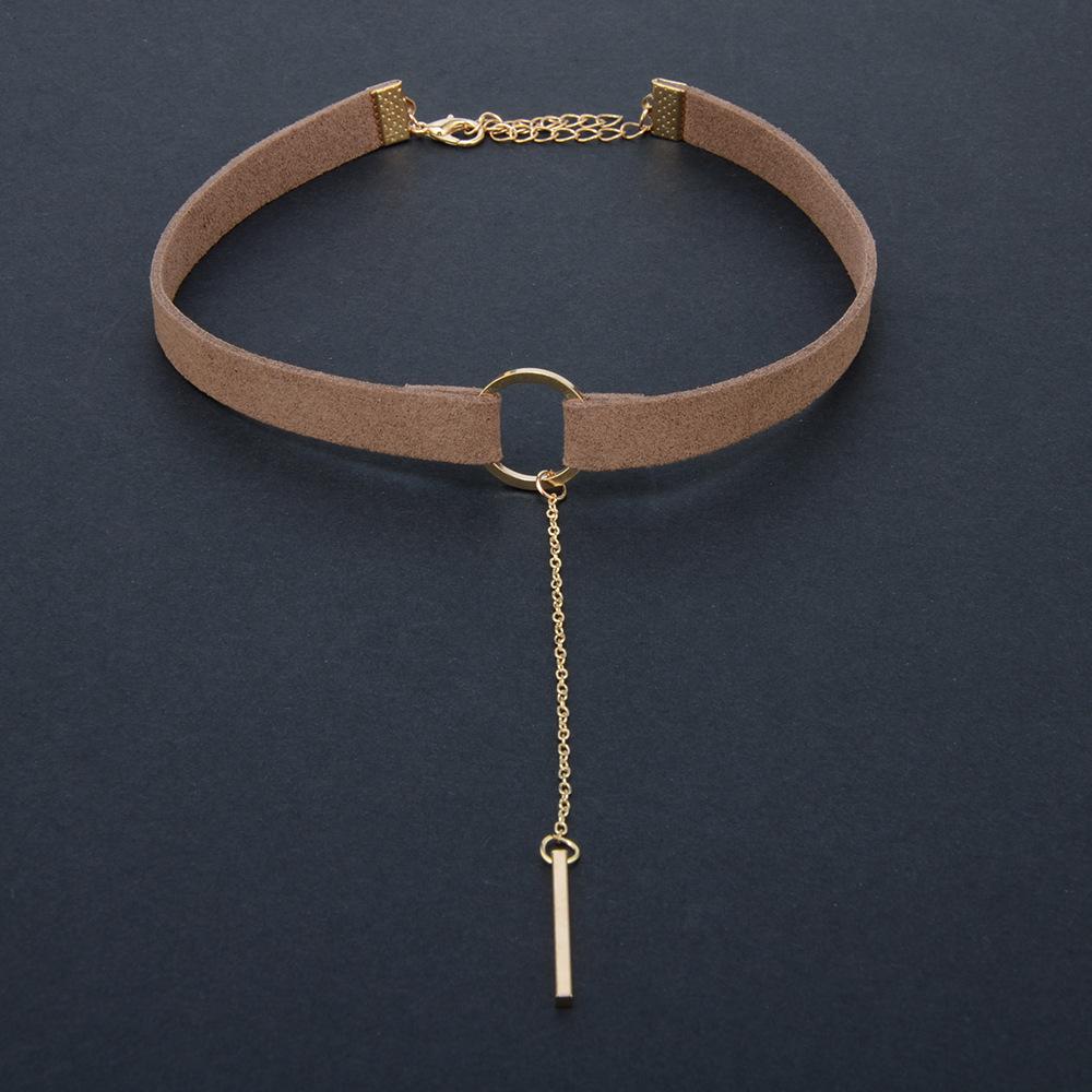 Vintage Femmes Noir Velours Cuir Chaîne En Cuir À Lacets Gothique Punk Choker Collier