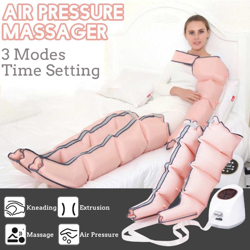 3 Modes Air Chambers Leg Compression Massager Vibration Infrared Therapy Arm Waist Pneumatic Air Wraps Relax Pain Relief Massage-image-546554180