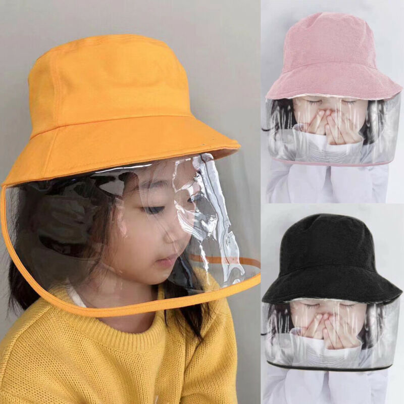 

Prevent Splash Saliva Fisherman's Hats Shade Sun Hat Summer Kids Boys Girls Toddler Cap Droplets Spreading Protective Hats, Black