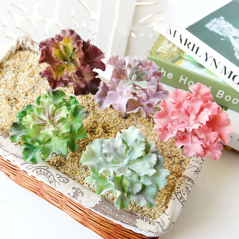 

Fake Flowers Wedding Decor Bonsai plant artificial flower Artificial Succulents Plants PVC Mini Grass Plant Landscape
