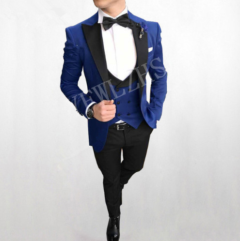 

Custom Made tuxedos groom wedding men suits mens wedding suits tuxedo costumes de smoking pour hommes men(Jacket+Pants+Tie+Vest) B136, Same as image