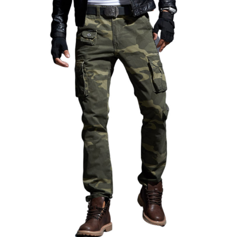 

New Camo Cargo Pants Men Tactical Camouflage Pants Male Combat Camo Trousers Men Casual Cotton Full Length joggers man, Khaki