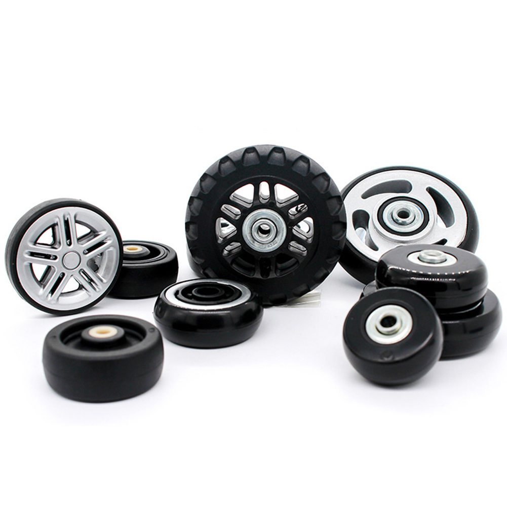 luggage with rubber wheels