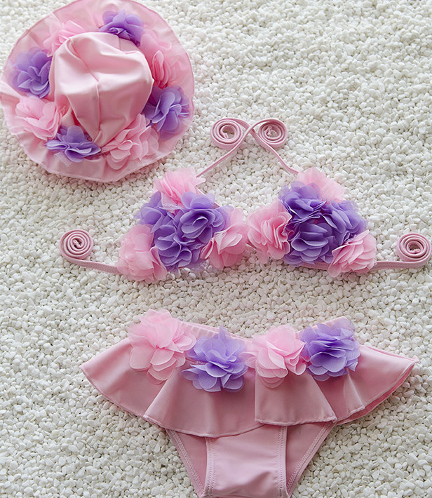 

Cute Baby Little Girls Bikini Swimsuit Bathing Suit Girls Floral Swimwear Baby Girls Two Pieces Suits Children