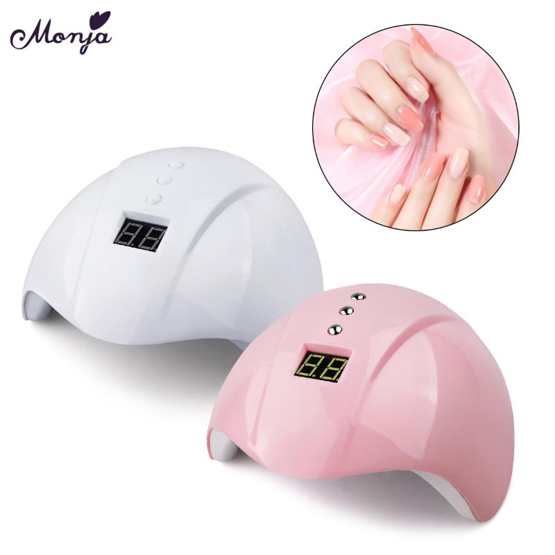 

Monja 5B 36W Mini UV LED Nail Art Lamp For All Gels Polish Auto Sensor Timer Quick Curing Nail Dryer Manicure Machine, Sku004277-white