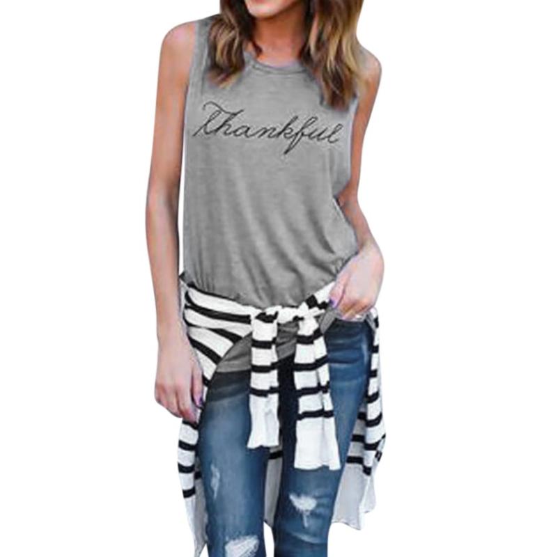 

Casual Letter Print Tank Top Women Summer Sports Loose Gym Fitness Crop Tops Plus Size Casual Sleeveless Ladies Camis Vest, Black