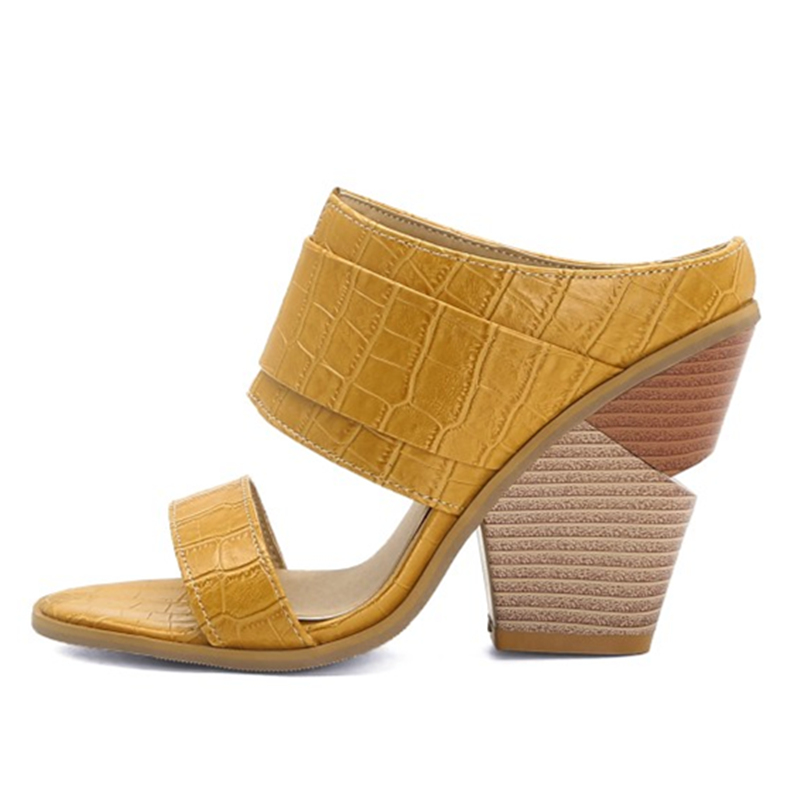 

Slipper Women Summer Casual Fashion Snake Leather Wedge Slippers Shoes Women Sexy Heels Comfort Mules Slides, Silver