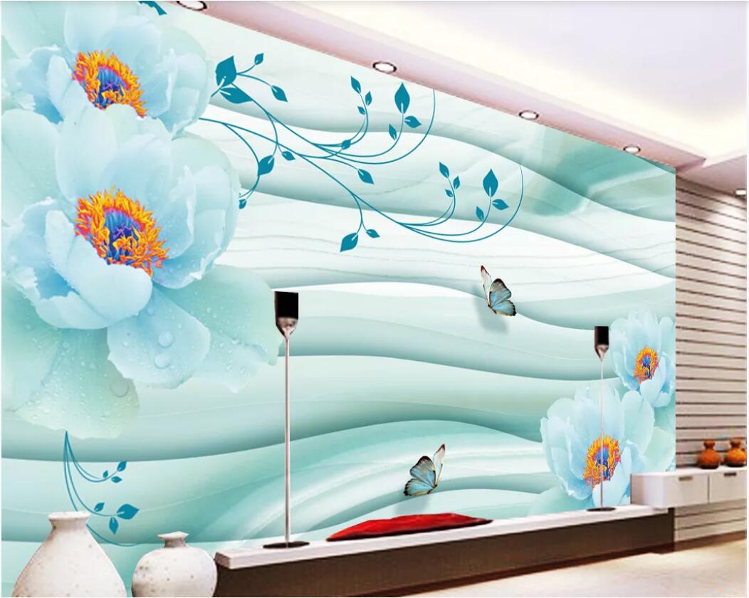 

3d wallpaper custom photo mural Beautiful flowers soft bag 3D TV background wall Mural on the wall home decor wall art pictures, Non-woven fabric