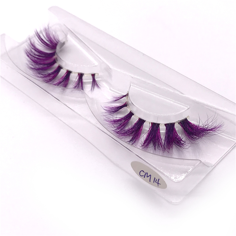 

New color 3D luxury mink lashes wholesale natural long individual thick fluffy colorful false eyelashes Makeup Extension Tools CM24