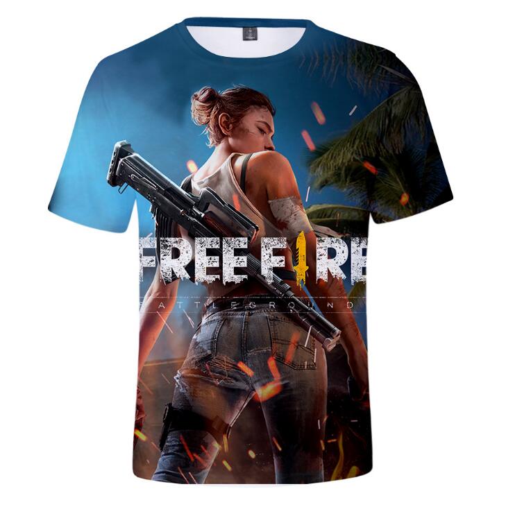 

Free Fire 3D Printed Mens Casual Tshirts Summer Male Female Crew Neck Short Sleeve Tees New T-shirts, 10