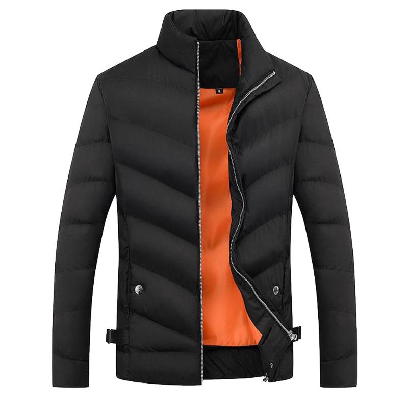 

ISHOWTIENDA Mens Winter Jackets 2018 Parka Men Casual Stand Neck Outwear Winter Coat Men Clothes Manteau Veste Homme Hiver, Burgundy