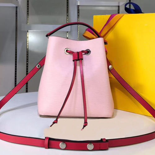 

Luxury Classic NEONOE Bucket Purse Designer Handbags Shoulder Bag Tote Printing Flowers Shopping Bag Crossbody Bag designer tote bags, Pink